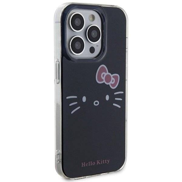 Hello Kitty IML Face Hülle iPhone 15 Pro – Schwarz