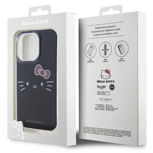 Hello Kitty IML Face Hülle iPhone 15 Pro – Schwarz