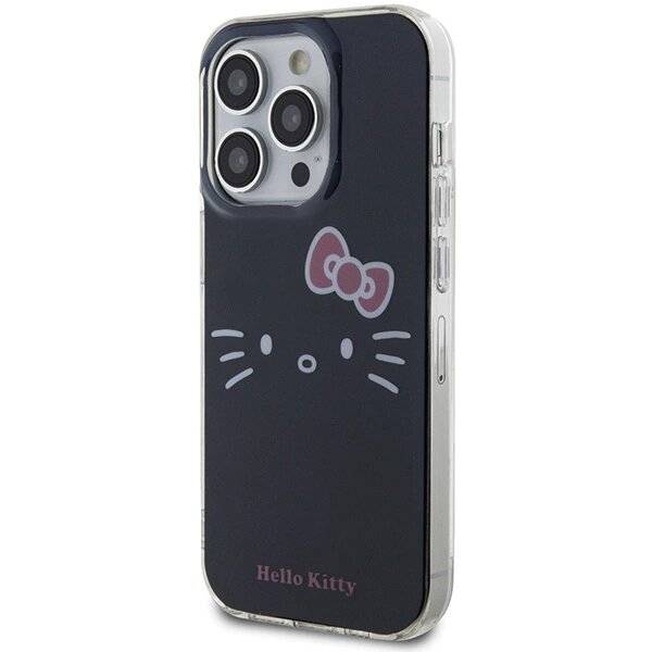 Hello Kitty IML Face Hülle iPhone 15 Pro Max – Schwarz