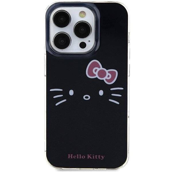 Hello Kitty IML Face Hülle iPhone 15 Pro Max – Schwarz