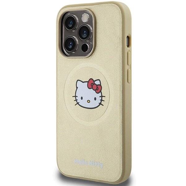 Hello Kitty Head MagSafe-Hülle Leder iPhone 13 Pro / – Gold