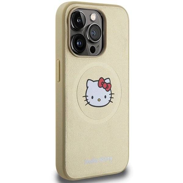 Hello Kitty Head MagSafe-Hülle Leder iPhone 13 Pro / – Gold