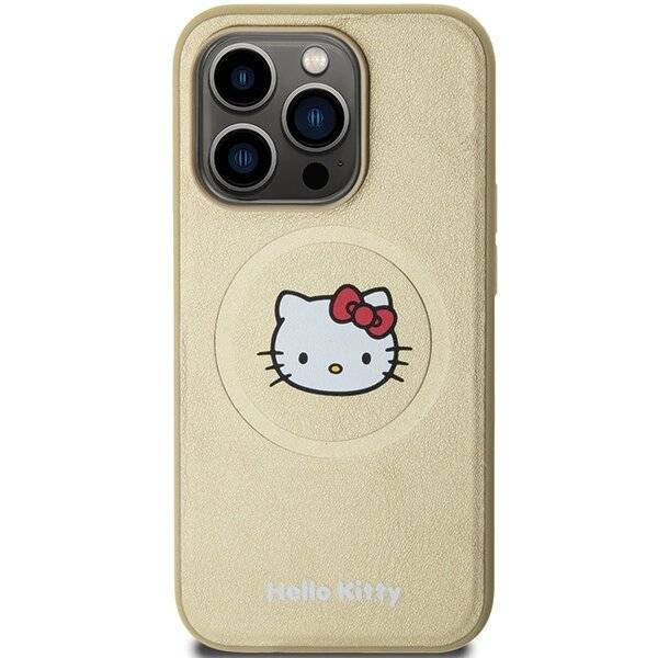 Hello Kitty Head MagSafe-Hülle Leder iPhone 13 Pro / – Gold