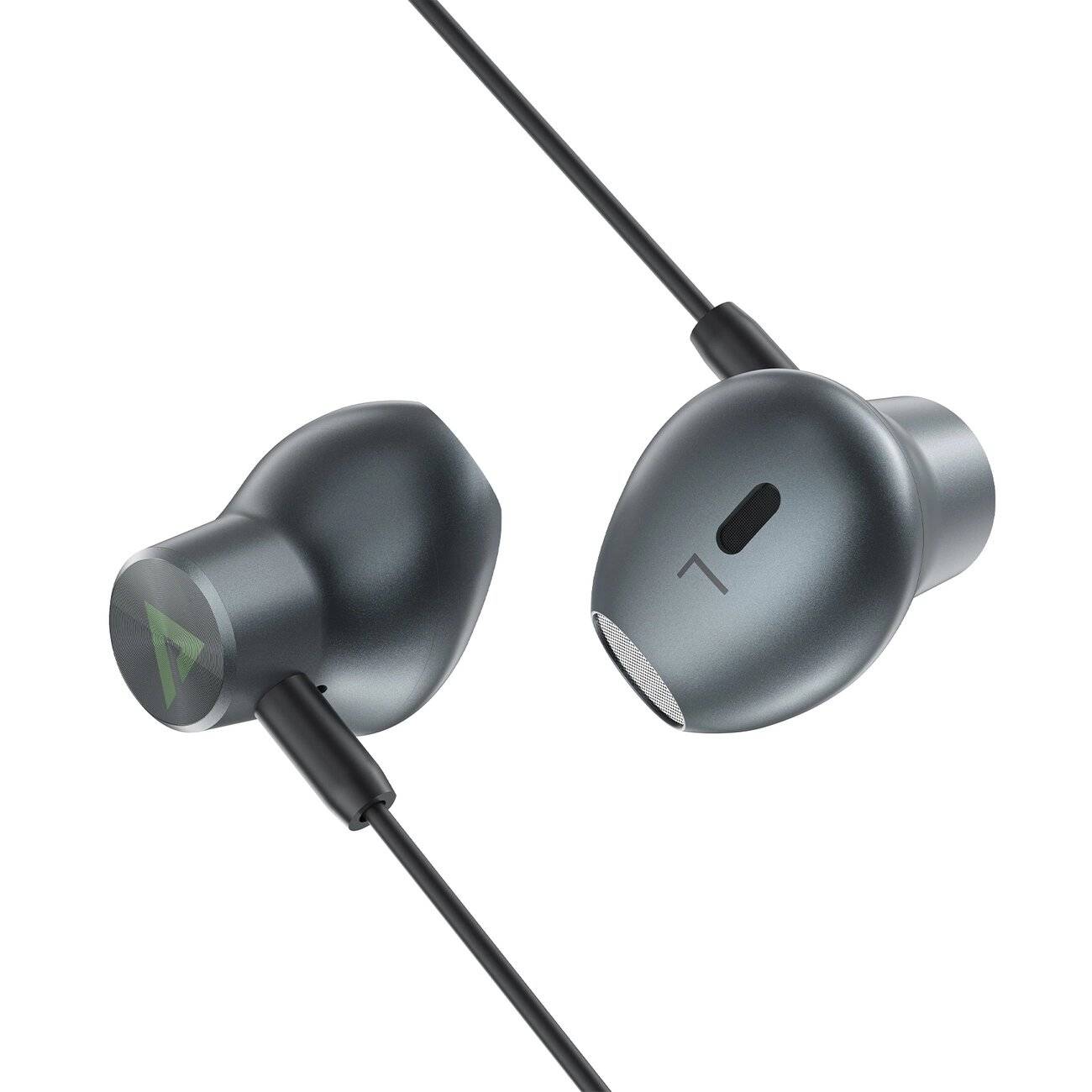 Acefast L1 In-Ear-Kopfhörer Lightning-Anschluss, Mikrofon Fernbedienung 1,2 m – Schwarz