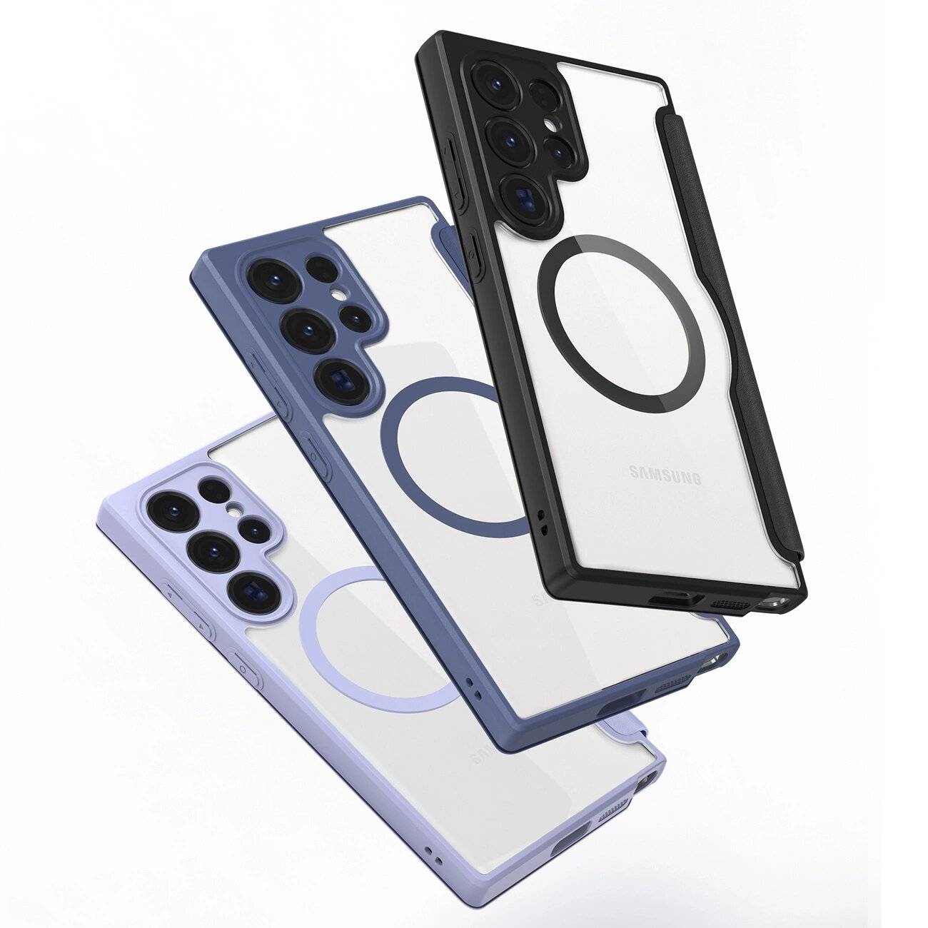 Dux Ducis Skin X Pro Hülle Samsung S24 Ultra Magnetring Klappe – Schwarz