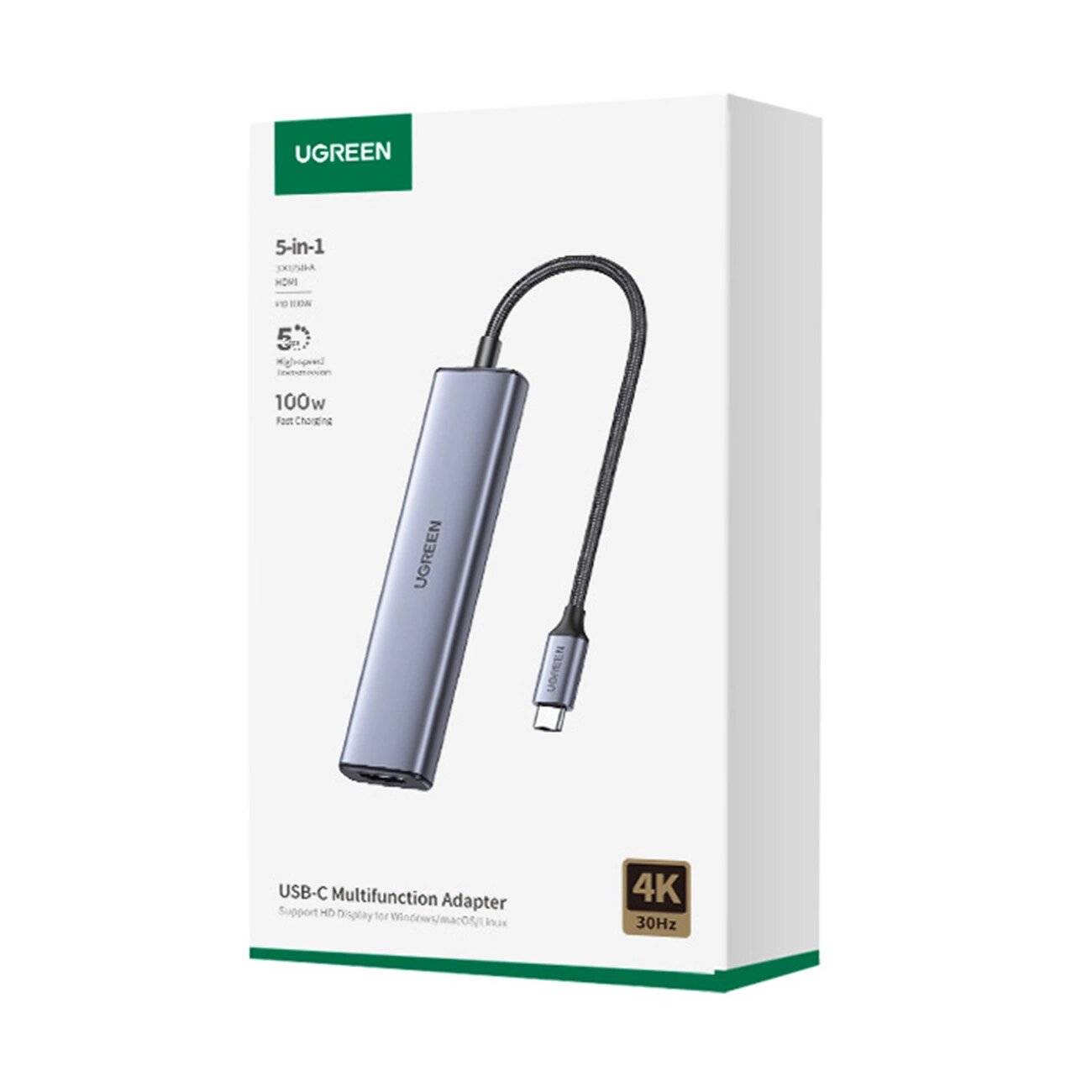 Ugreen CM478 Multifunktionsadapter – Grau