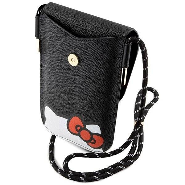 Hello Kitty Leder Hiding Cord Tasche – Schwarz