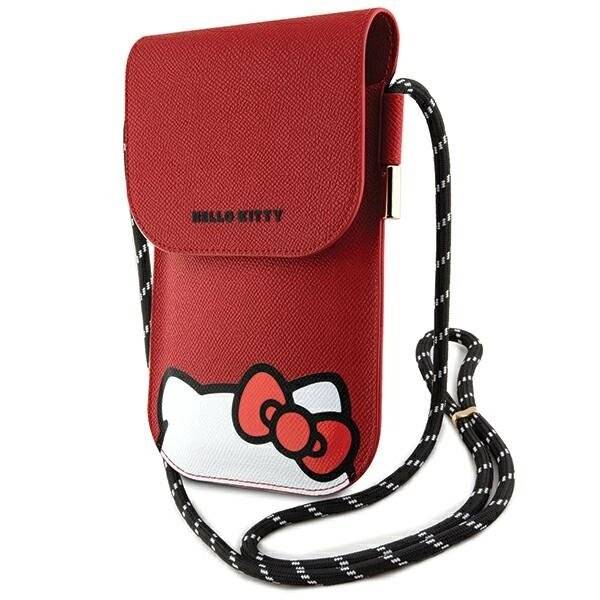 Hello Kitty Ledertasche „Hiding Cord“ – Rot