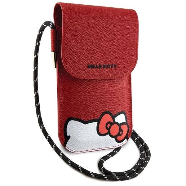 Hello Kitty Ledertasche „Hiding Cord“ – Rot