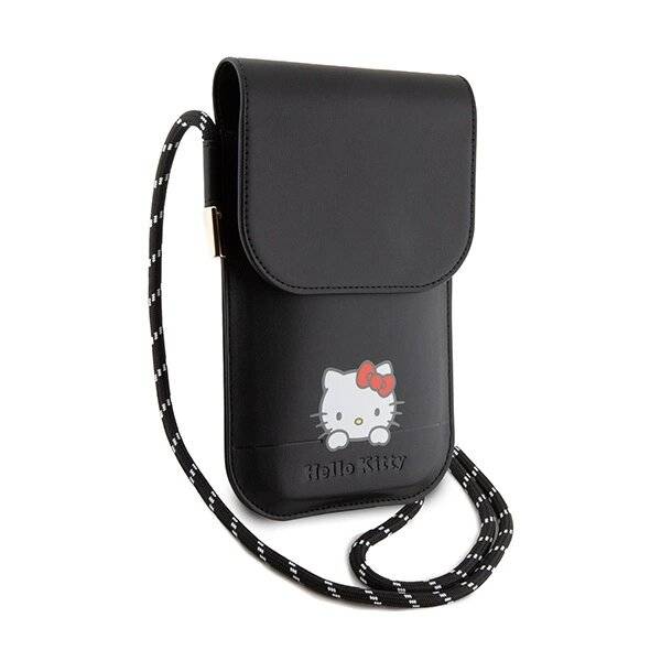 Hello Kitty Daydreaming Cord-Tasche Leder – Schwarz