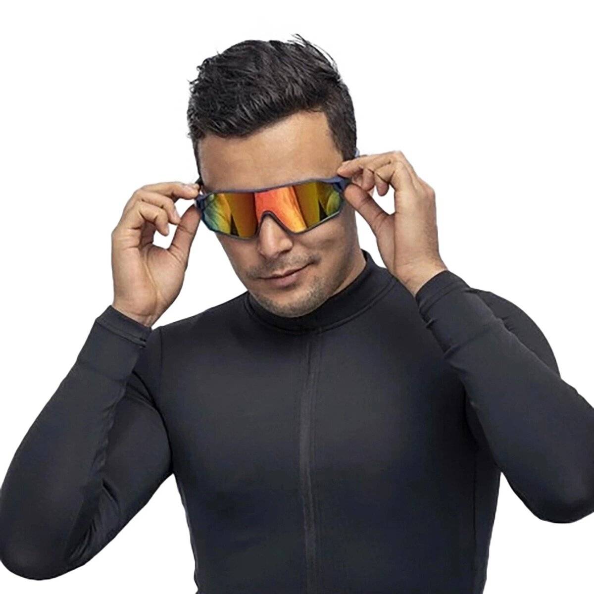 Rockbros 10134PL Polarisierte Fahrradbrille - Blau Pink