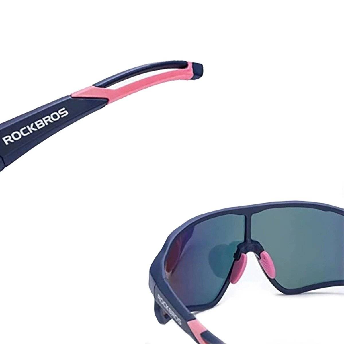 Rockbros 10134PL Polarisierte Fahrradbrille - Blau Pink