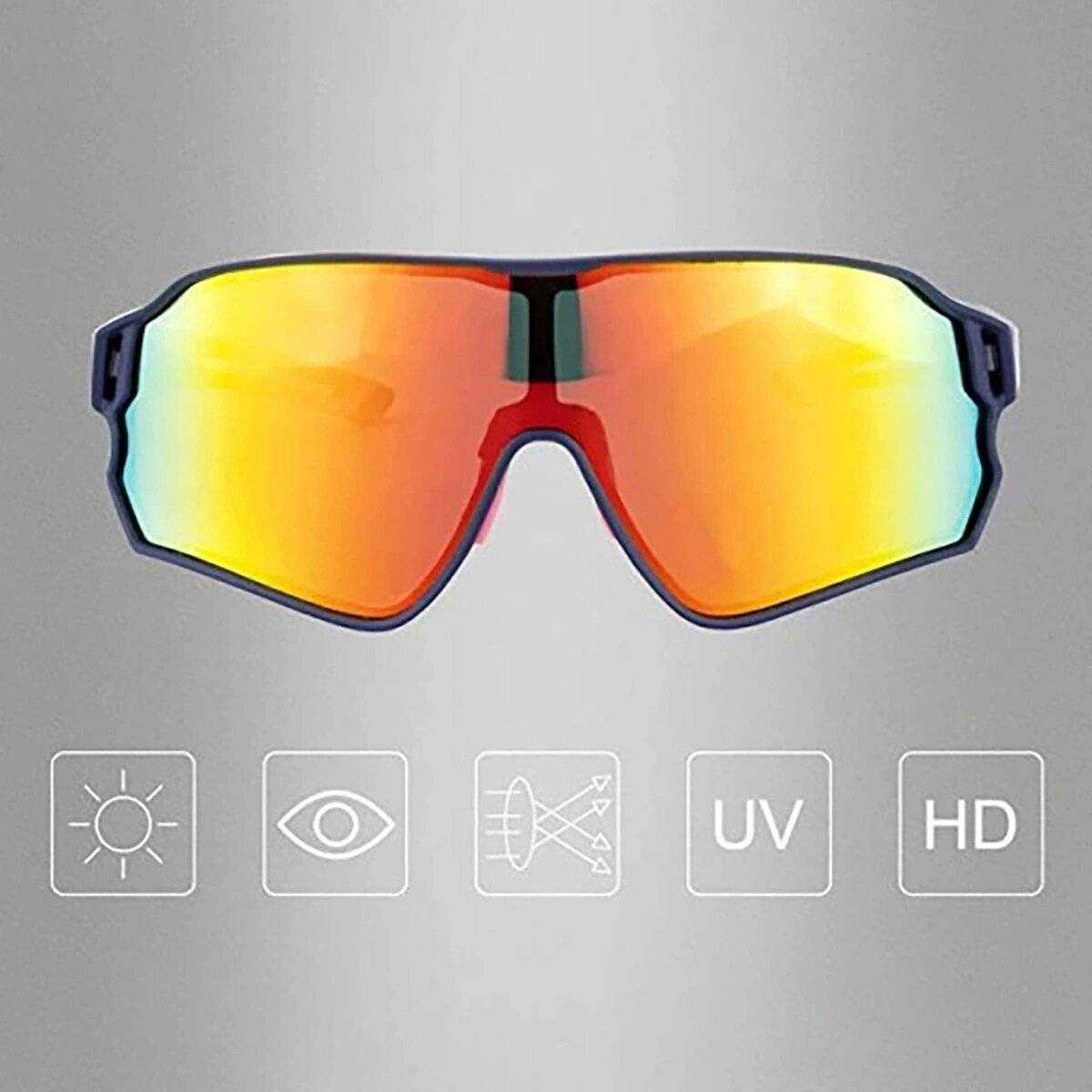 Rockbros 10134PL Polarisierte Fahrradbrille - Blau Pink