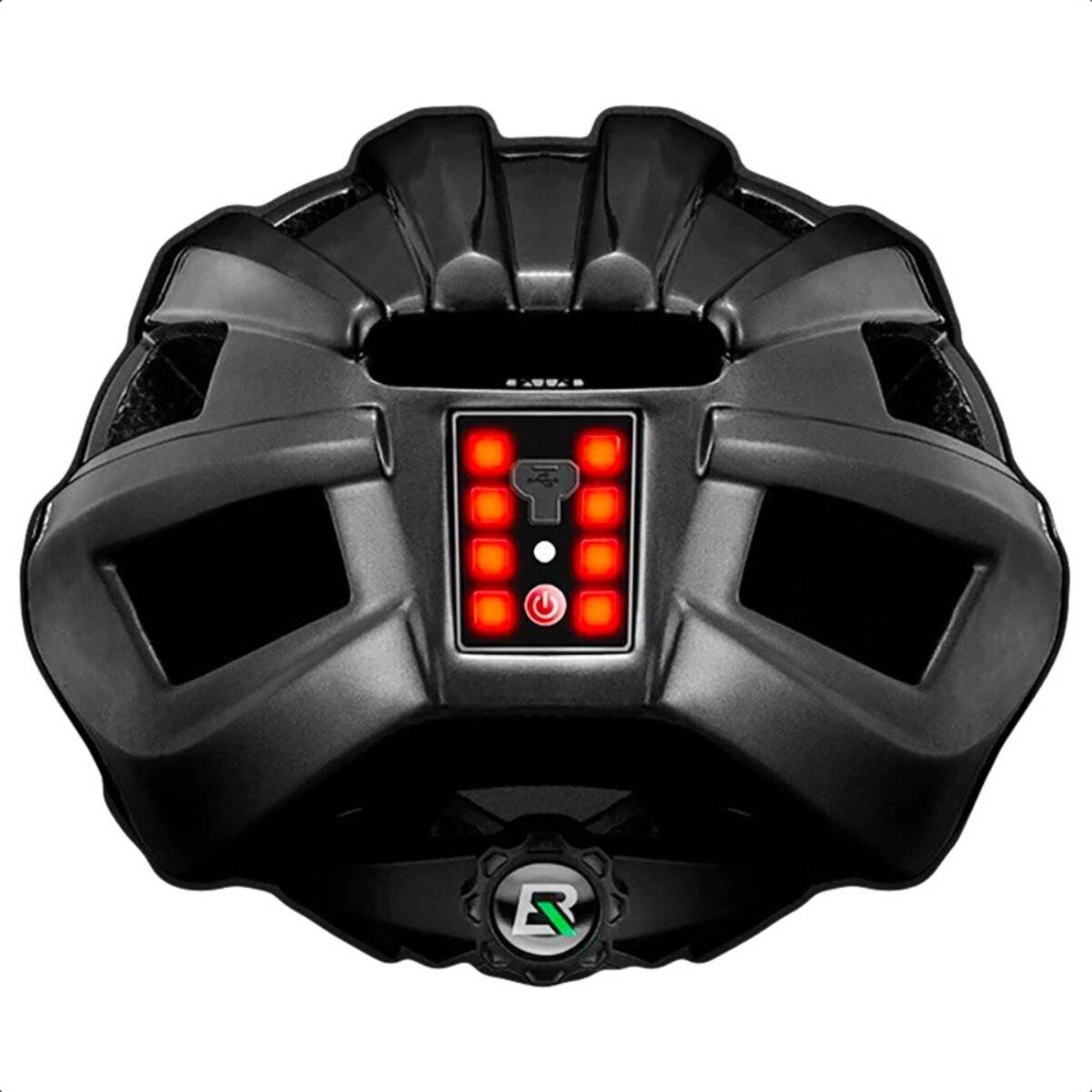 Rockbros ZK-013TI Fahrradhelm mit LED, Universalgröße 55–60 cm, Grau