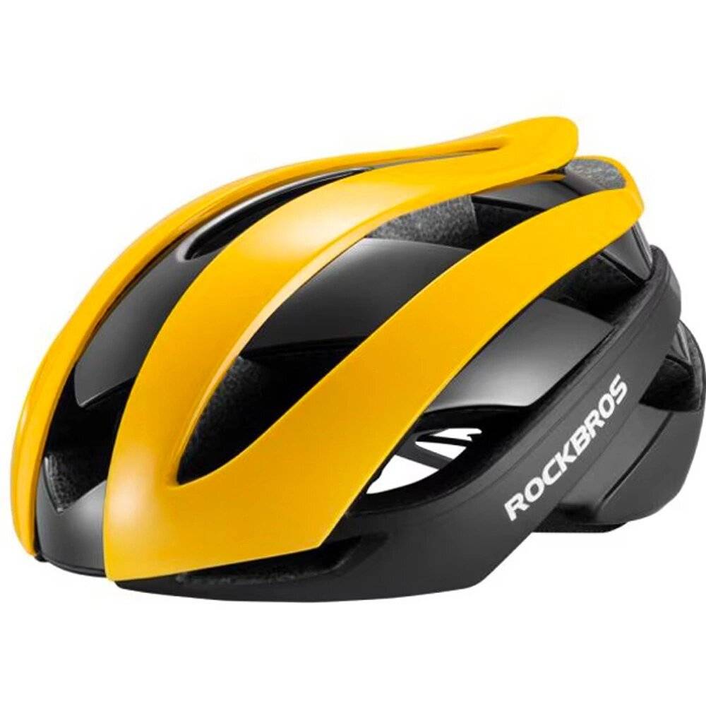 Rockbros 10110004005 Fahrradhelm Größe L (58–61 cm) / M (55–59 cm) Gelb/Schwarz M