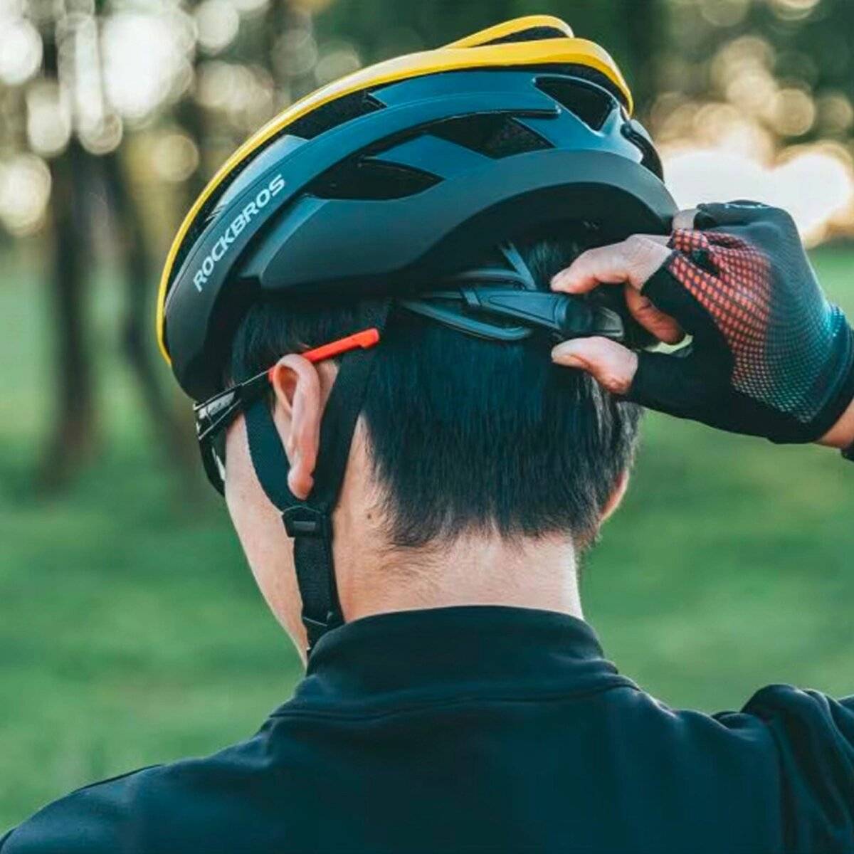 Rockbros 10110004005 Fahrradhelm, Größe L – Gelb Schwarz