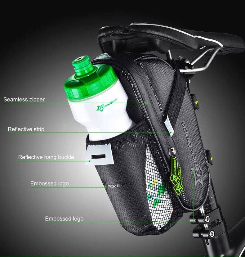 Rockbros C7-1 wasserdichte Fahrradtasche Sattelbefestigung 1,5l - Schwarz