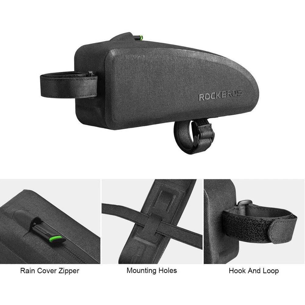 Rockbros AS-019-1 Fahrradrahmentasche wasserdicht 1,6 l - Schwarz