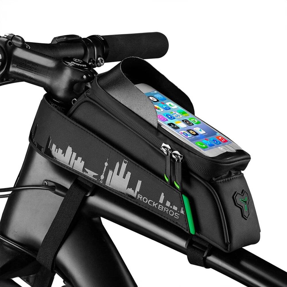 Rockbros 029-1BK Fahrradtasche Rahmen Telefonabdeckung – Schwarz