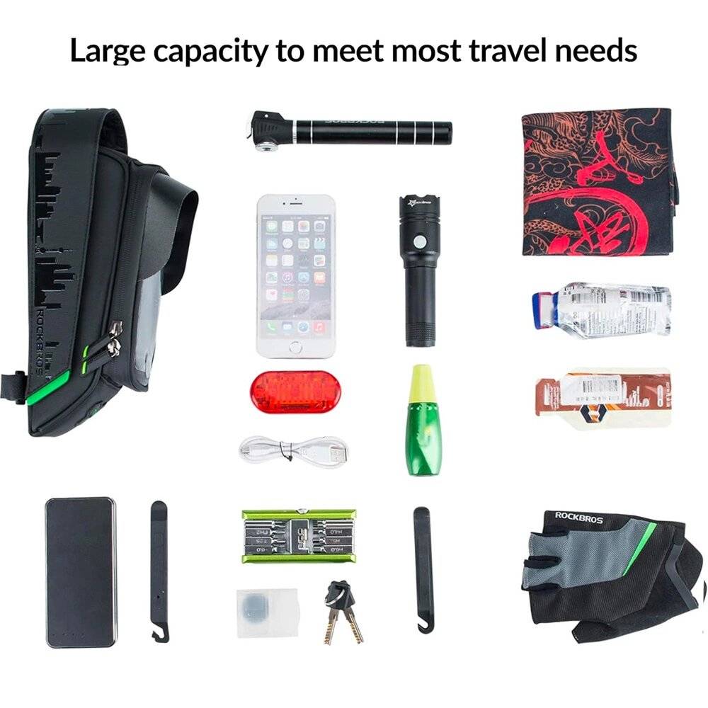 Rockbros 029-1BK Fahrradtasche Rahmen Telefonabdeckung – Schwarz