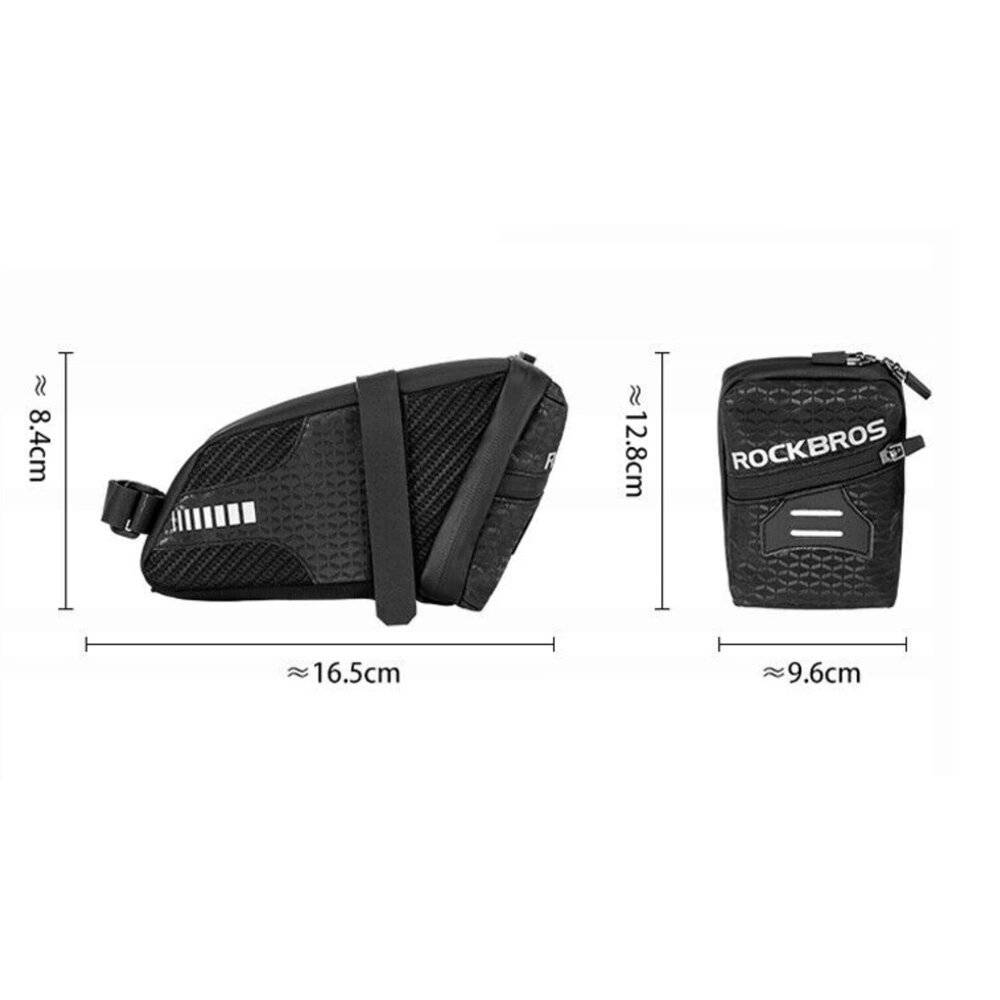 Rockbros C29-BK wasserdichte Fahrradtasche unter Sattel – schwarz