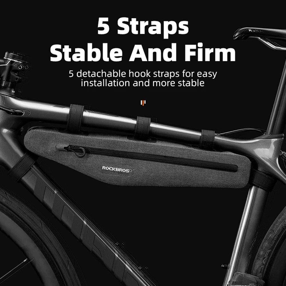 Rockbros AS-052 wasserdichte Fahrradtasche Rahmen – Grau