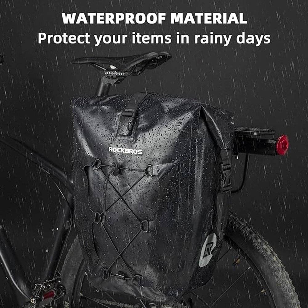 Rockbros 30140022001 wasserdichte Fahrradträgertasche – Schwarz
