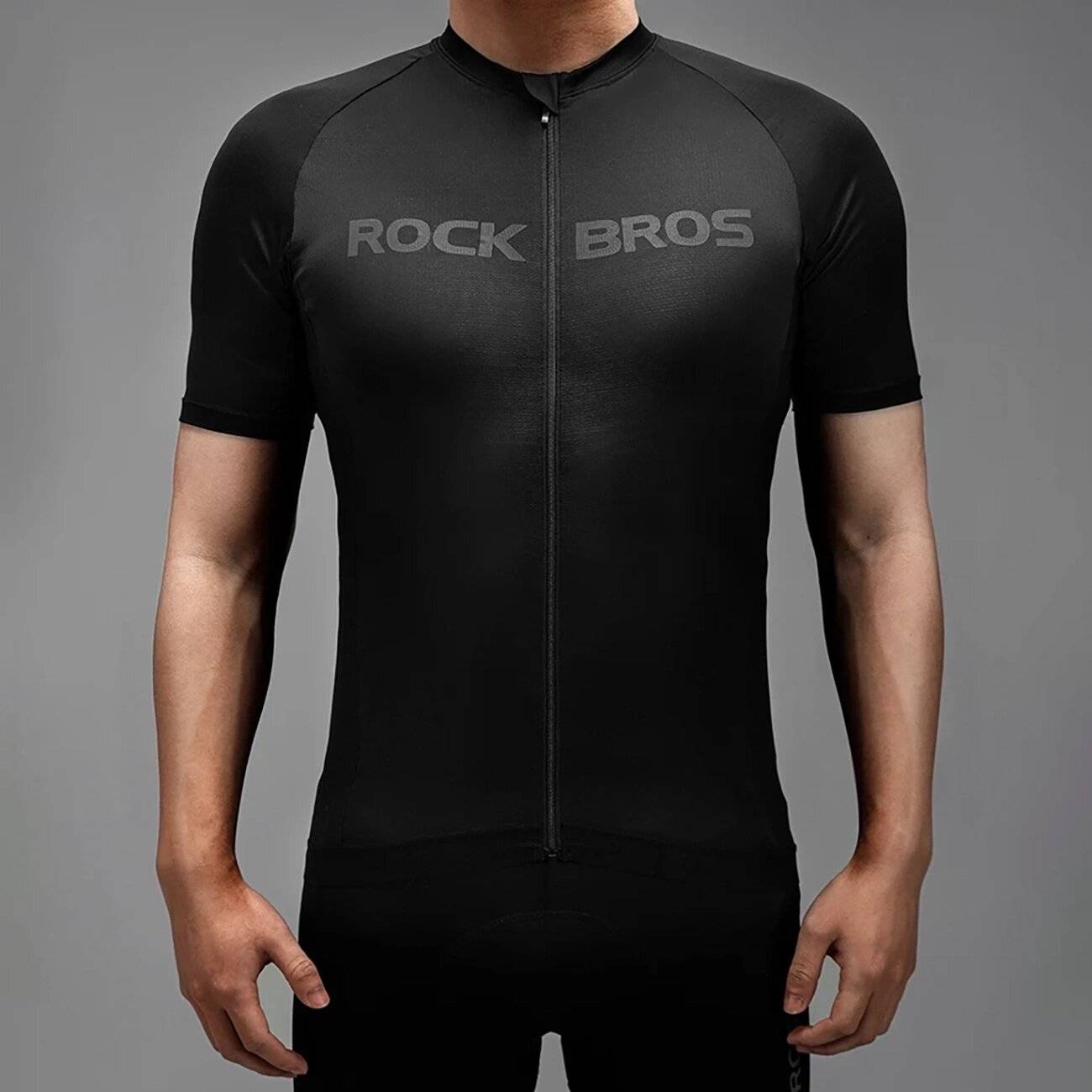 Rockbros 15120002005 Kurzarm-XXL-Radtrikot – Schwarz