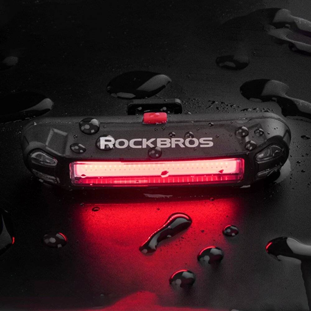 Rockbros A54BK Fahrradrücklicht + Micro USB - USB-A Kabel Schwarz