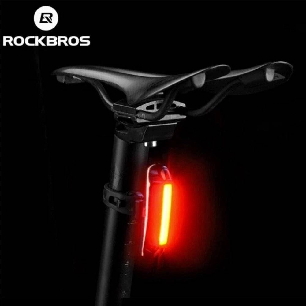 Rockbros A54BK Fahrradrücklicht + Micro USB - USB-A Kabel Schwarz