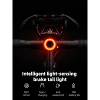 Rockbros Q3 Fahrrad Rücklicht mit Smart Stop System - Schwarz Rockbros Q3 Fahrrad Rücklicht mit Smart Stop System - Schwarz