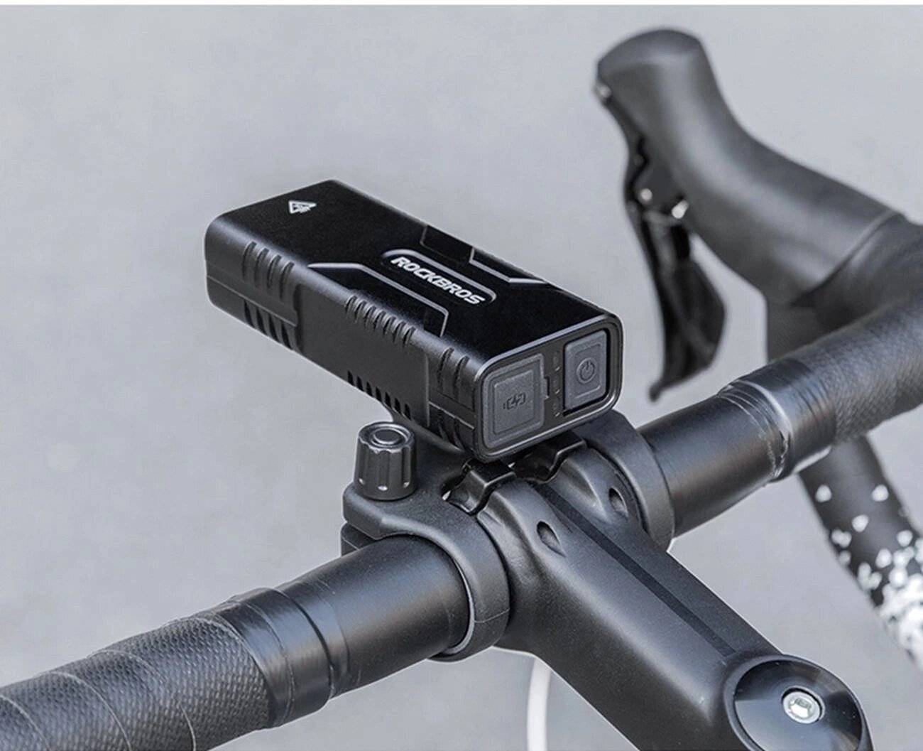 Rockbros 24310002001 Fahrradlicht 850 lm Powerbank-Funktion + USB-C - USB-A Kabel Schwarz