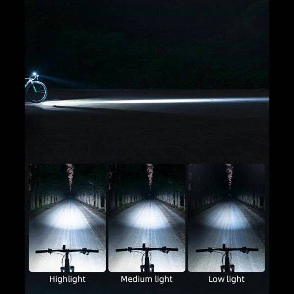 Rockbros 24310006001 Fahrrad-Frontlicht 400 lm + Micro-USB-Kabel – USB-A Schwarz