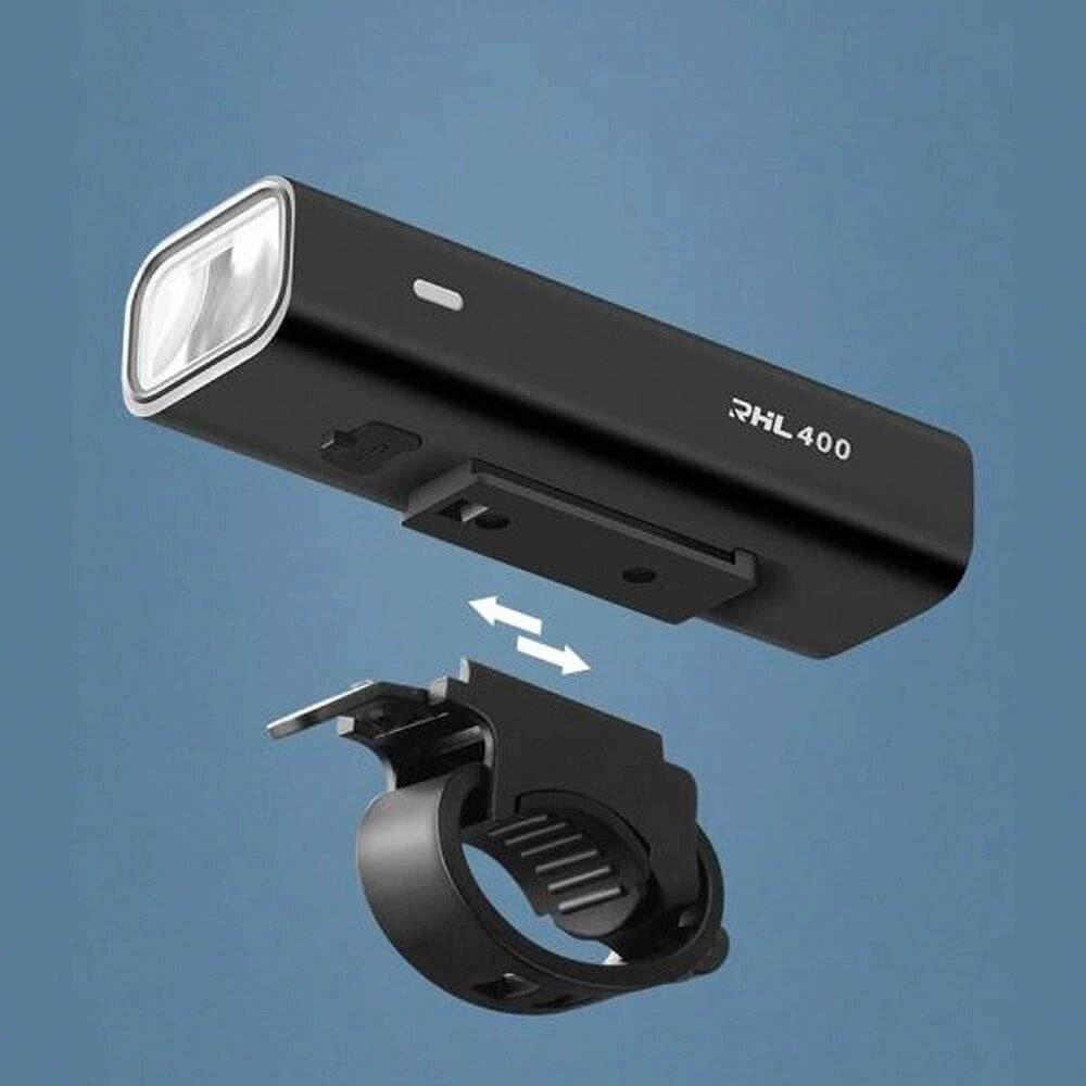 Rockbros 24310006001 Fahrrad-Frontlicht 400 lm + Micro-USB-Kabel – USB-A Schwarz