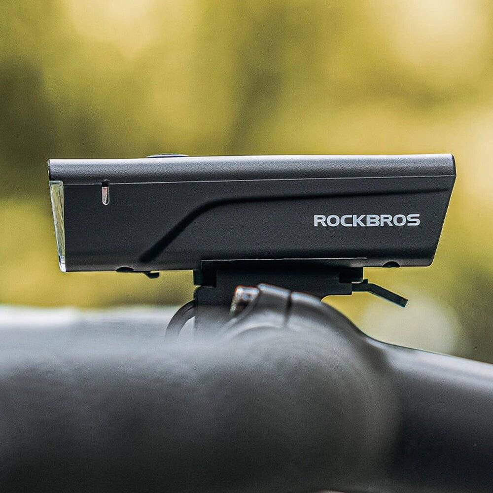 Rockbros 24510003001 Wiederaufladbar Vorderseite Fahrradlicht 260 lm + USB-C - USB-A-Kabel - Schwarz