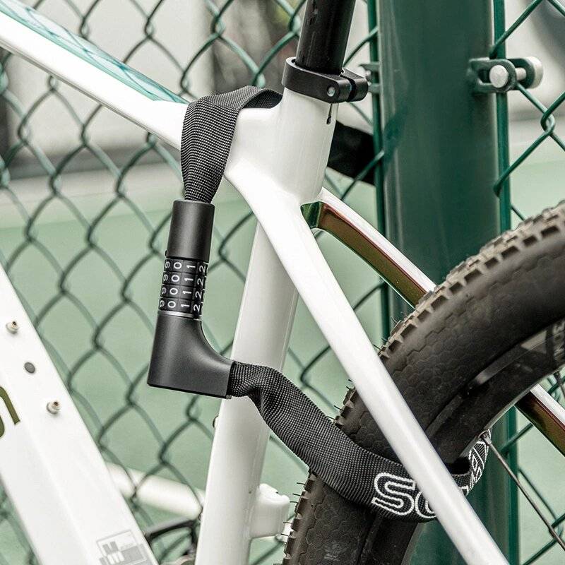 Rockbros 3230002001 Fahrradschloss Zahlenkombination Schlüssel – Schwarz