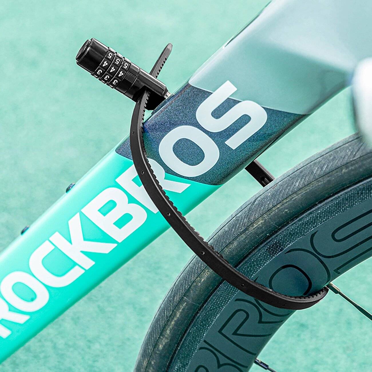 Rockbros 3240001001 Fahrradschloss 0,5 m Zahlenkombination – Schwarz