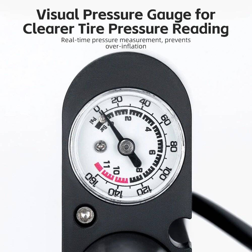 Rockbros 42310007001 Standfahrradpumpe – Schwarz