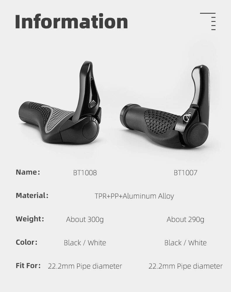 Rockbros BT1007W Fahrradhalter-Set Hupen – Weiß