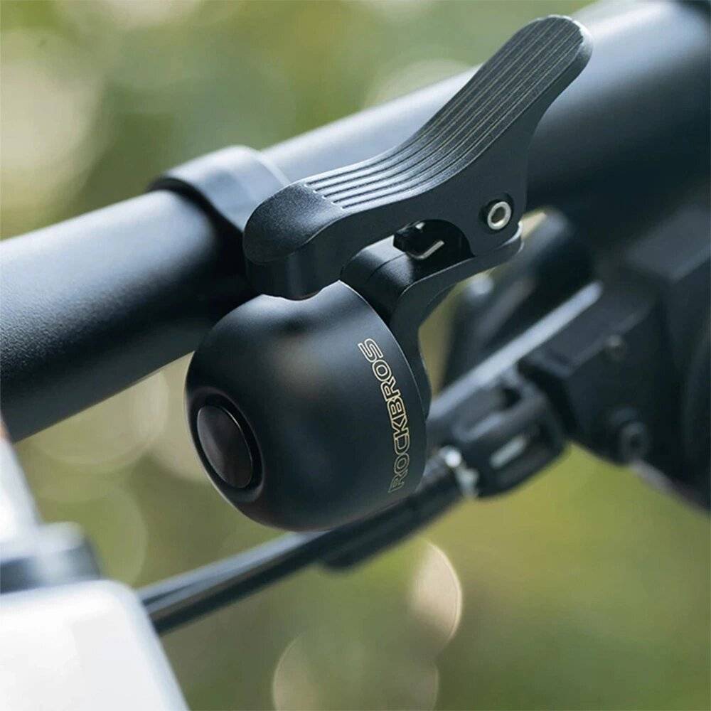 Rockbros 34210007002 Fahrradklingel rechte Lenkerseite - Schwarz