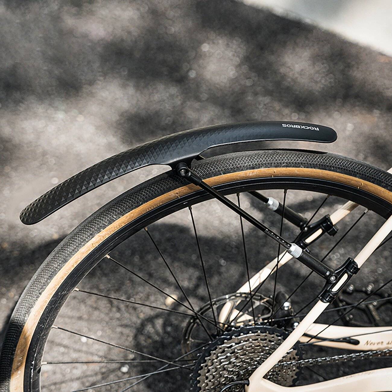 Rockbros 28210007001 Fahrradschutzblech, universal, verstellbar – Schwarz