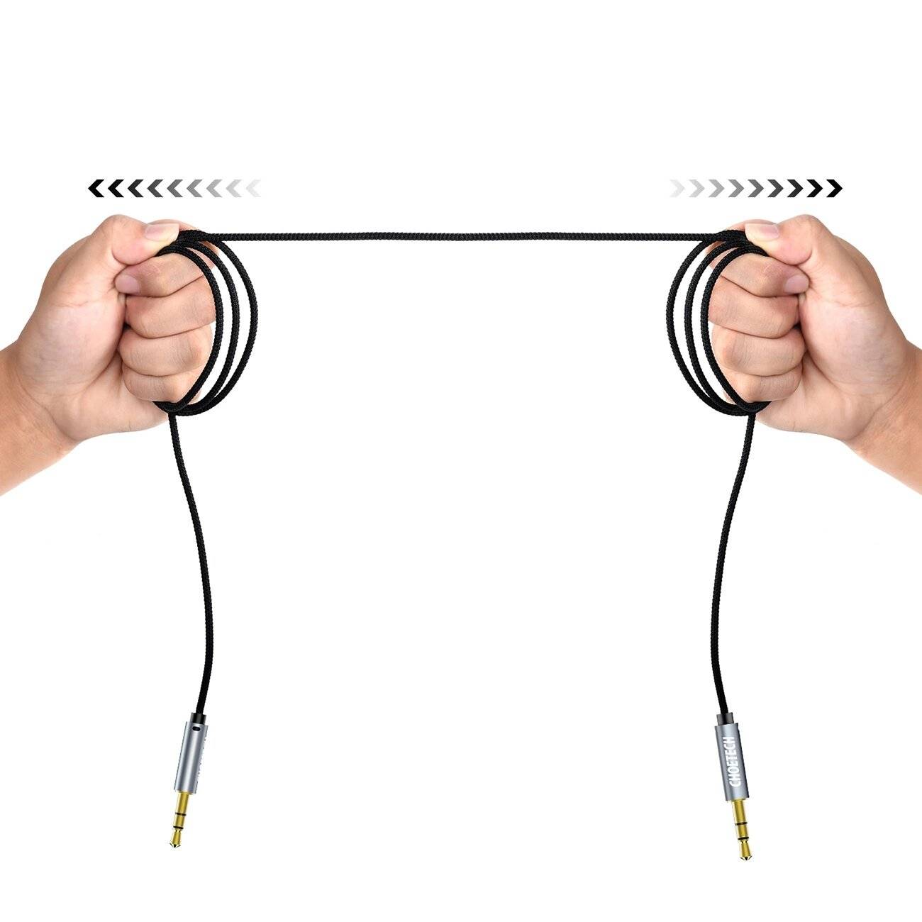 Choetech AUX002 Audiokabel, 3,5 mm Klinkenstecker auf Klinkenstecker, 1,2 m, Schwarz