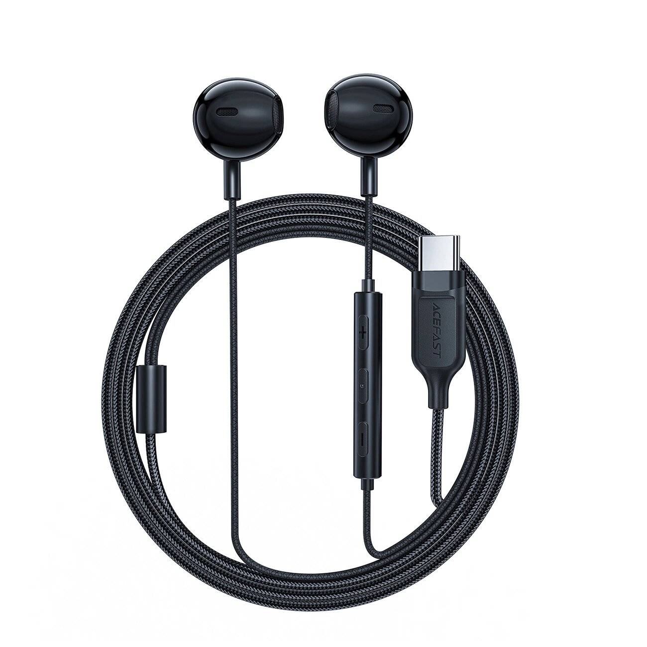 Acefast L2 In-Ear-Kopfhörer USB-C-Anschluss, Mikrofon Fernbedienung 1,2 m – Schwarz