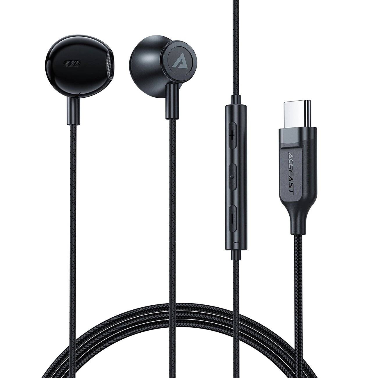 Acefast L2 In-Ear-Kopfhörer USB-C-Anschluss, Mikrofon Fernbedienung 1,2 m – Schwarz