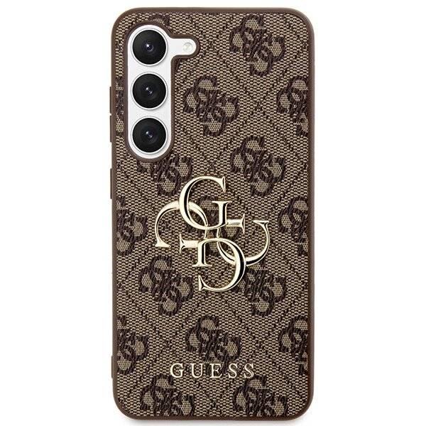 Guess 4G Big Metal Logo Hülle Samsung Galaxy S24+ - Braun