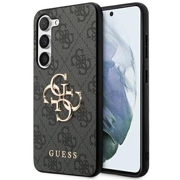 Guess 4G Big Metal Logo Hülle Samsung Galaxy S24+ - Schwarz