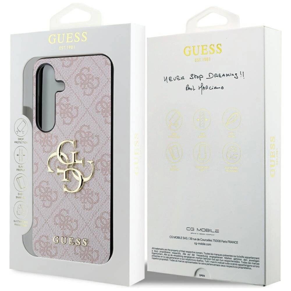 Guess 4G Big Metal Logo Hülle Samsung Galaxy S24 - Rosa