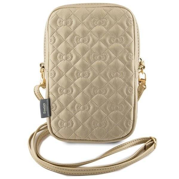 „Hello Kitty Quilted Bows“-Umhängetasche – Gold