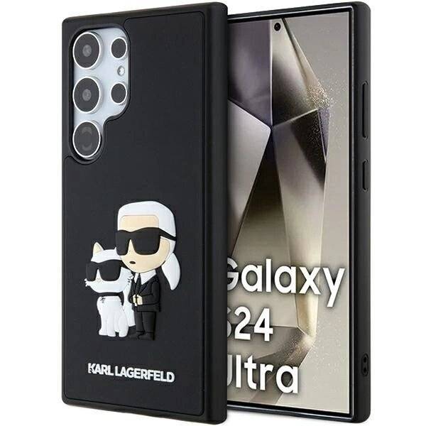 Karl Lagerfeld 3D Rubber Karl&Choupette Hülle Samsung Galaxy S24 Ultra – Schwarz