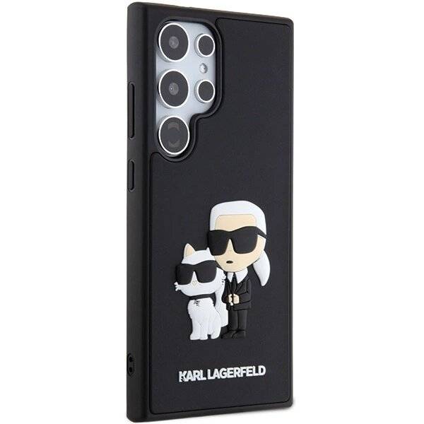 Karl Lagerfeld 3D Rubber Karl&Choupette Hülle Samsung Galaxy S24 Ultra – Schwarz
